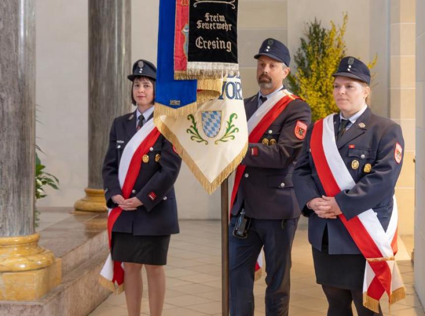 Fahnenabordnung zur ewigen Profess